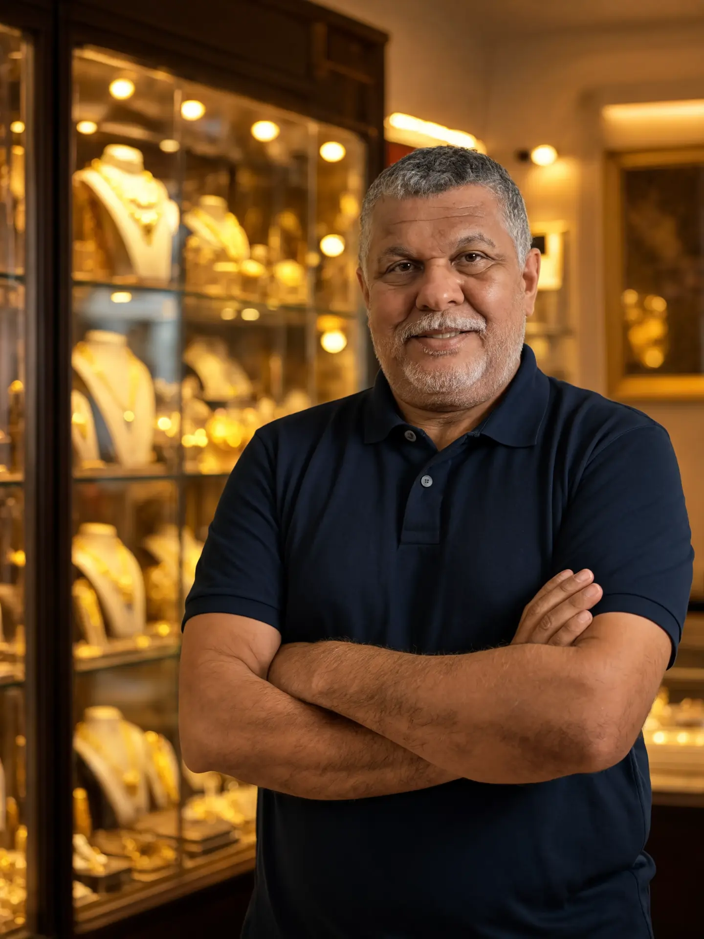 José de Oliveira, ourives e designer de joias, em seu atelier no Rio de Janeiro